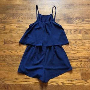 Francesca’s Navy Romper Size Xs